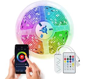 Solight wifi Smart LED svteln ps, RGB, 5m, sada s adaptrem a dlkovm ovladaem