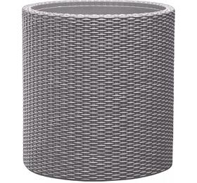 Květináč KETER Cylinder M Silver Grey