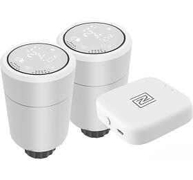 2x Immax NEO Smart Termostatick hlavice Zigbee + Smart NEO BRIDGE PRO v3