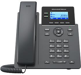 Grandstream GRP2602P/ VoIP telefon/ 2,21&quot; podsvcen grafick display/ 4x SIP/ 2x LAN/ PoE, GDMS