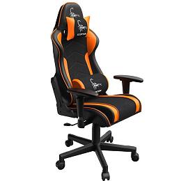 GEMBIRD Gaming chair / hern keslo SCORPION 04, ern stovina, oranov ke (GC-SCORPION-04X)