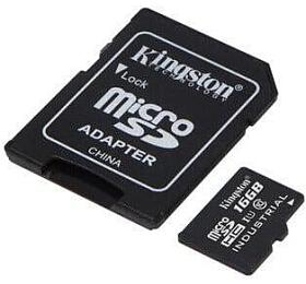 KINGSTON 16GB microSDHC Industrial C10 A1 pSLC Card + SD Adapter (SDCIT2/16GB)