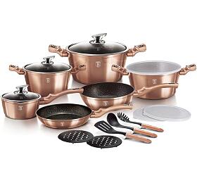 Sada ndob BERLINGERHAUS Rosegold Metallic Line BH-7034, 18 ks