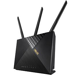 ASUS 4G-AX56, Dvoupsmov WiFi 6 AX1800 LTE router, Cat.6 300Mb/s Captive Portal, sov zabezpeen AiProtection (90IG06G0-MO3110)