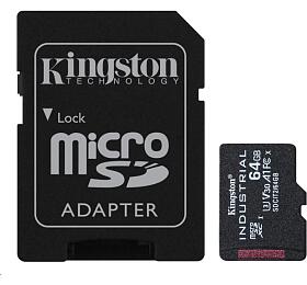 Kingston Industrial/micro SDXC/64GB/UHS-I U3 / Class 10/+ Adaptr (SDCIT2/64GB)