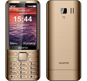 Mobiln telefon Aligator D950 Dual SIM, zlat