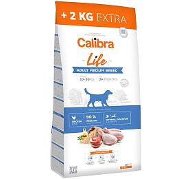 Calibra Life Adult Medium Breed Chicken, 12+2 kg