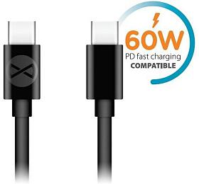 Kabel Forever USB-C/USB-C 1m 3A černý