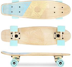 Spokey WOO-FISH Devn pennyboard 56 x 15 cm, ABEC7, svtle modr