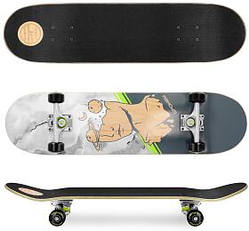 Spokey SKALLE PRO Skateboard 78,7 x&amp;nbsp;20 cm, ABEC7, šedý