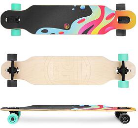 Spokey LONGBAY PRO Longboard 104 x 24 cm, ABEC7, barevn