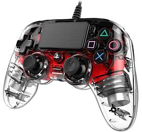 Nacon Wired Compact Controller - transparent red (PS4)
