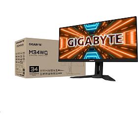 GIGABYTE LCD - 34&quot; Gaming monitor M34WQ, SS IPS, 3440 x 1440 WQHD 21:9, 144Hz, 1000:1, 400cd/m2, 1ms, 2xHDMI, 1xDP