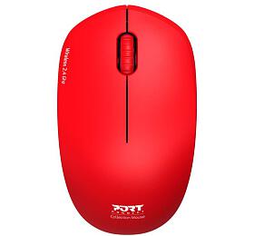 Bezdrátová myš PORT DESIGNS Connect Wireless Collection, červená (900537)