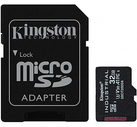 Kingston MicroSDHC karta 32GB Industrial C10 A1 pSLC Card + SD Adapter (SDCIT2/32GB)