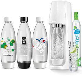 SodaStream Spirit White +&amp;nbsp;Náhradní láhve FUSE 3&amp;nbsp;x 1l
