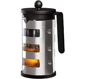 BERLINGERHAUS Konvice na aj a kvu french press 600 ml Black Silver Collection BH-7806