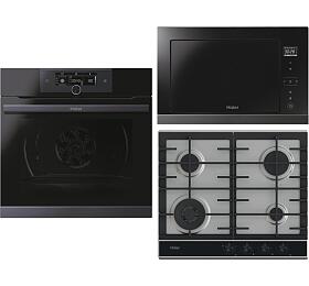 SET Trouba Haier HWO60SM5F5BH + Mikrovlnn trouba Haier HOR38G5FT + Plynov deska Haier HAHG6BF4XH