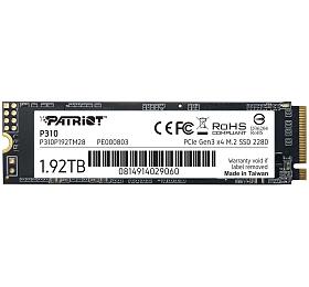 PATRIOT P310 1,92TB SSD / Intern / M.2 PCIe Gen3 x4 NVMe 1.3 / 2280 (P310P192TM28)