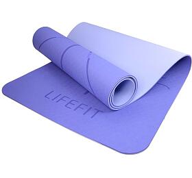 Podloka LIFEFIT YOGA MAT LOTOS DUO, 183x58x0,6cm, modr