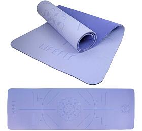 Podloka LIFEFIT YOGA MAT RELAX DUO, 183x58x0,6cm, modr