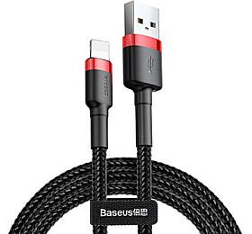 Baseus Cafule nabíjecí / datový kabel USB na Lightning 1,5A 2m, červená-černá (CALKLF-C19)