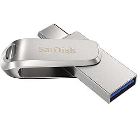 SanDisk Ultra Dual Drive Luxe USB-C 64GB / USB 3.0 Typ-C / USB 3.0 Typ-A / stbrn (SDDDC4-064G-G46)