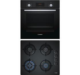 SET Trouba Bosch HBF153EB0 + Plynov deska Bosch POH6B6B10 ern