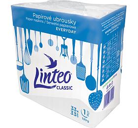 Linteo Classic 1vrstv bl paprov ubrousky, 33 x 33 cm, 100 ks