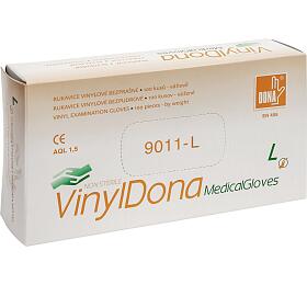 Vulkan VinylDona vinylov jednorzov bezpran rukavice velikost L, 100 ks