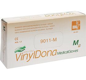 Vulkan VinylDona vinylov jednorzov bezpran rukavice velikost M, 100 ks