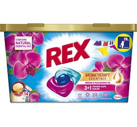Rex Power Caps Aromatherapy Orchid &amp;&amp;nbsp;Macadamia Oil kapsle na&amp;nbsp;praní, 14&amp;nbsp;praní