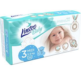 Linteo Baby Premium Midi dtsk pleny 5 a 9 kg, 54 ks