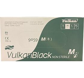 VulkanBlack ern jednorzov bezpran nitrilov rukavice, velikost M, 100 ks