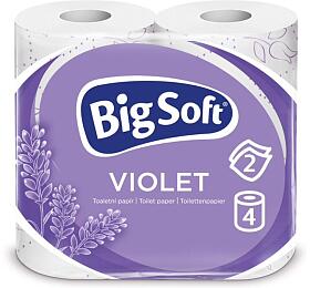 Big Soft Violet 2vrstvý toaletní papír, role 190 útržků, 4&amp;nbsp;role