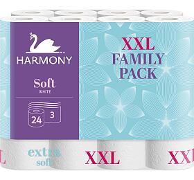 Harmony Soft Family Pack 3vrstvý toaletní papír, role 15,7 m,&amp;nbsp;24 rolí