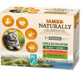 Iams Cat Senior losos/jehn v omce kapsa 12x85g