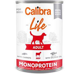 Calibra Dog Life konz.Adult Beef with carrots 400g