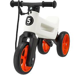 Odrážedlo Funny Wheels Rider SuperSport 2v1 bílé/oranžové