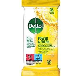 Dettol Power & Fresh dezinfekn vceelov ubrousky citron 36 ks