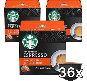 SET 3 ks Kvov kapsle STARBUCKS by Nescaf Dolce Gusto Medium Espresso Colombia, 12 ks