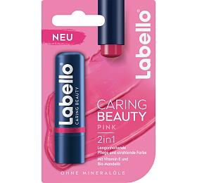 Labello Caring Beauty Pink barevn balzm na rty, 4,8 g