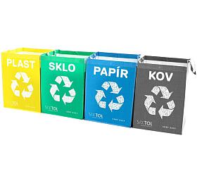 Taky na tdn odpad SIXTOL SORT EASY 4 METAL, 4 x 36l