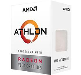 AMD Athlon 3000G, 2-core, 3.5GHz, 5MB cache, 35W, socket AM4, VGA Radeon Vega 3,&amp;nbsp;MPK vč. chladiče, rozbaleno
