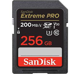 SanDisk SDXC karta 256GB Extreme PRO (200 MB/s Class 10, UHS-I U3 V30) (SDSDXXD-256G-GN4IN)