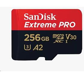 SanDisk micro SDXC karta 256GB Extreme PRO (200 MB/s Class 10, UHS-I U3 V30) + adaptr (SDSQXCD-256G-GN6MA)