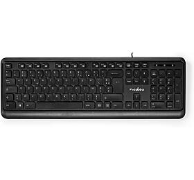 Wired Keyboard NEDIS KBMU200BKFR