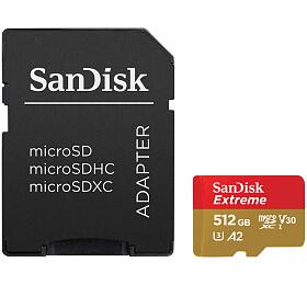 Sandisk sanDisk Extreme microSDXC 512GB 190MB/s + adaptr (SDSQXAV-512G-GN6MA)