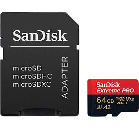 Sandisk sanDisk Extreme PRO microSDXC 64GB 200MB/s + ada. (SDSQXCU-064G-GN6MA)