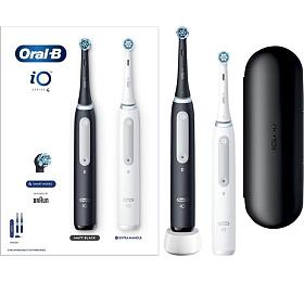 Magnetick zubn kartek Oral-B iO Series 4 Matt Black + Quite White DUO Pack